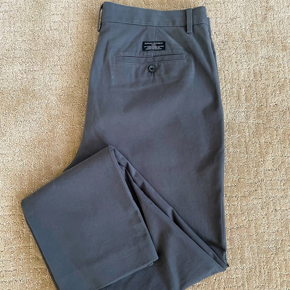 BR cotton chinos, gray, size 34x34